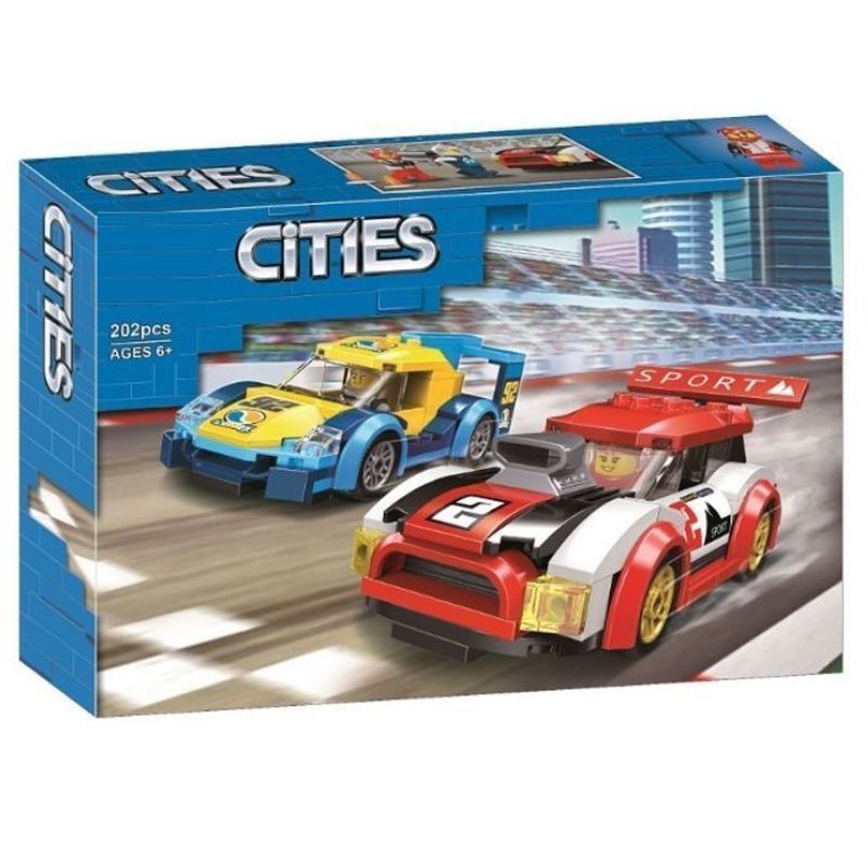 Dòng Thành Phố Tương Thích Lego Khối Xây Dựng 60256 Thành Phố Đua Xe Ô Tô Thể Thao Xe Ô Tô Phù Hợp V