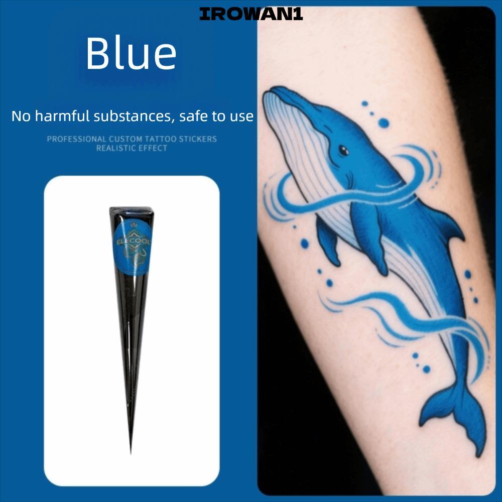 IROWAN1 Henna Paste Cone, Kem xăm Henna dễ sử dụng bán vĩnh viễn, Kem xăm Henna Màu nâu đen Kem henn