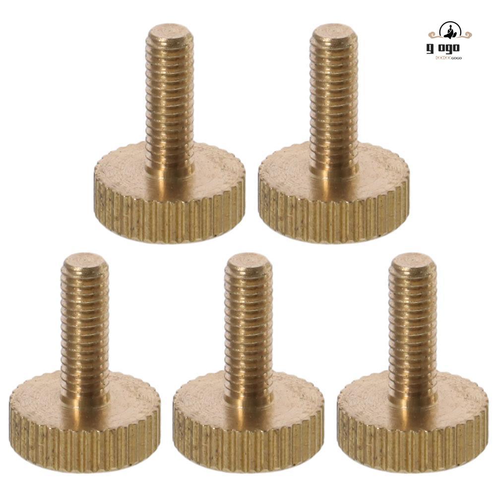 GOGOU 5 Đầu phẳng, Vít ngón tay cái có khía bằng đồng M4x 6-14mm,|Vít Bu lông đồng thau phẳng