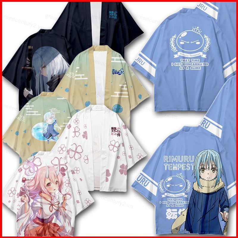 Anime Kimono Rimuru Tempest Cosplay Haori Áo Dài Tay Đồ Họa Áo Cardigan Áo Khoác Ngoài Plus Kích Thư
