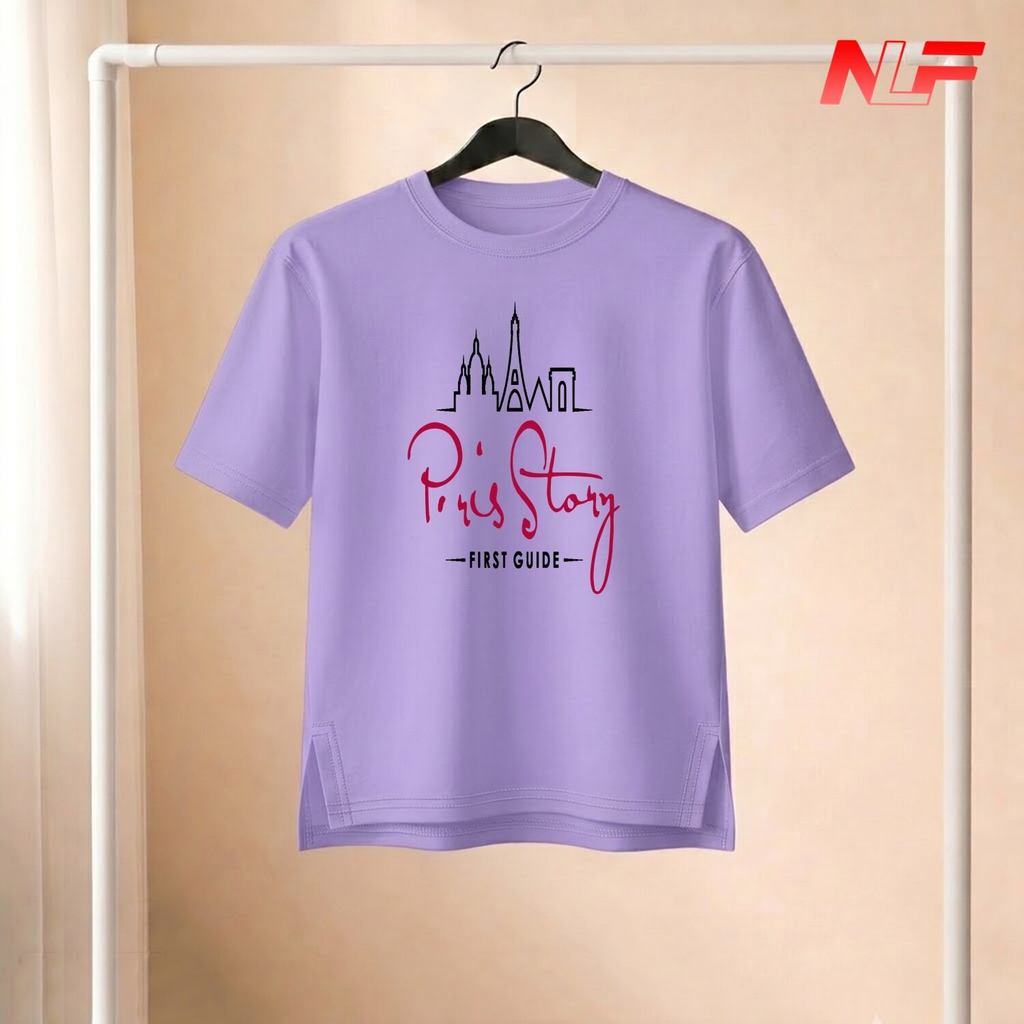 Áo Thun Tay Lỡ Xẻ Tà Paris Story XT-026 - NLF Store