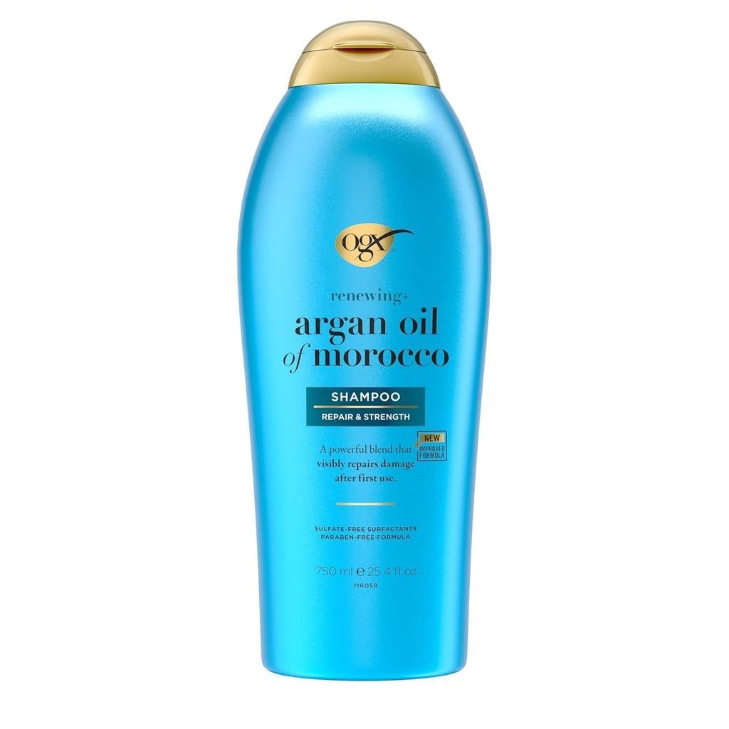 Dầu gội OGX Renewing + Dầu Argan của Maroc, Dầu gội sửa chữa hư tổn & Argan giúp tăng cường & sửa ch