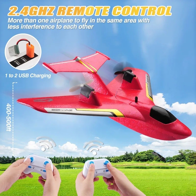 ZY425 RC Máy Bay 2CH Máy Bay Điều Khiển Từ Xa Không Khí Nước EPP Bọt RC Glider Máy Bay Bé Trai Đồ Ch