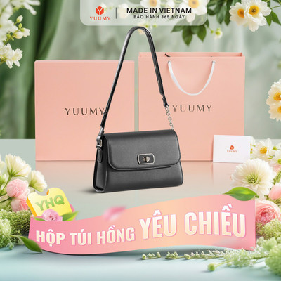 Bộ hộp quà YUUMY (Túi đeo vai nữ YUUMY YN301 + Hộp quà YHQ2 + Túi giấy YTG2 + Túi rút BVR3838 + Thiệp cảm ơn YBT1)