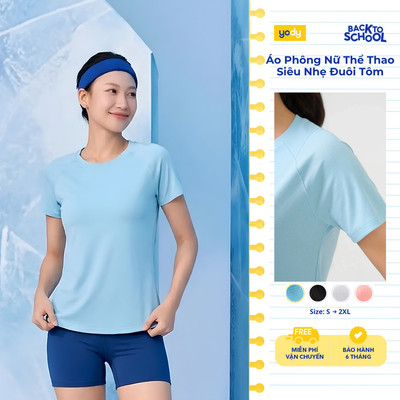 Áo thun thể thao nữ YODY siêu nhẹ, siêu co giãn, thấm hút nhanh, mềm mại, thông thoáng WATS25S235