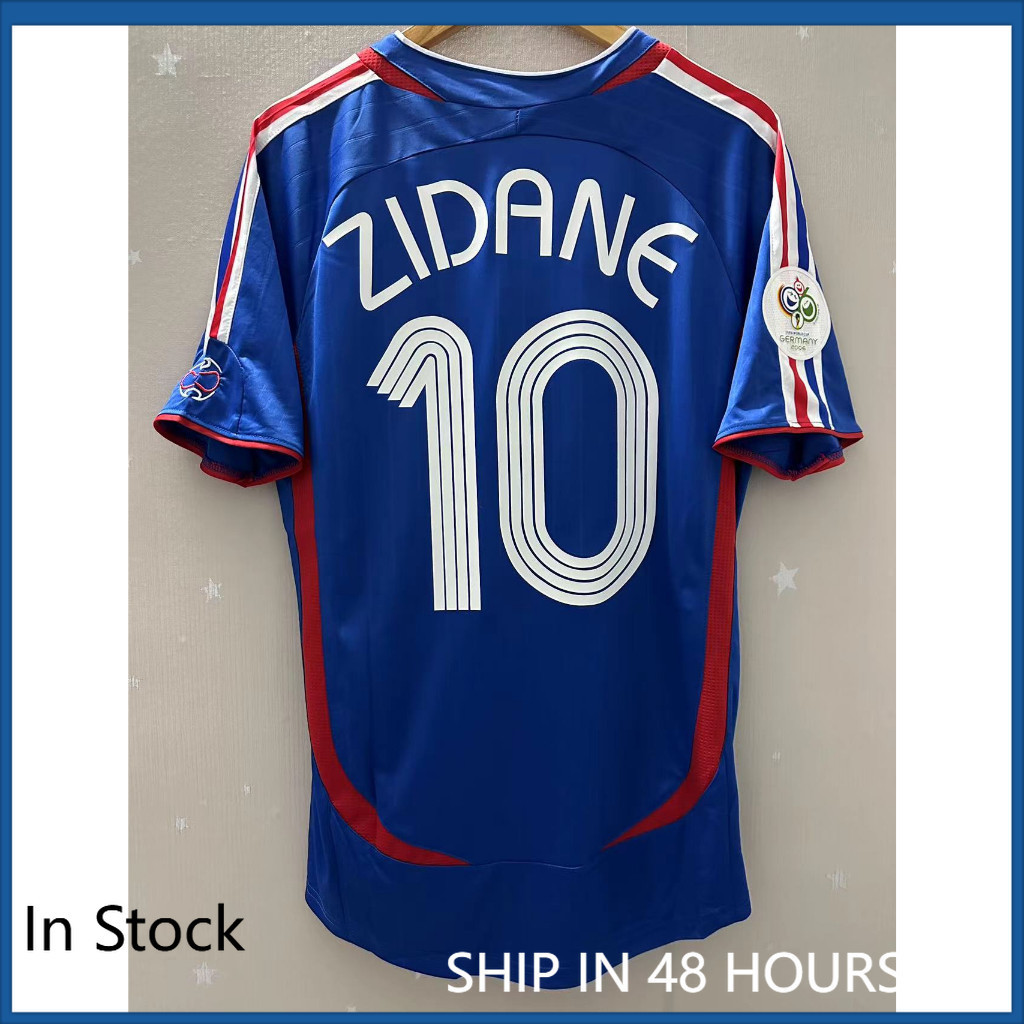 S-XXL 2006 Pháp Nhà Retro Áo Bóng Đá Tùy Chỉnh Áo Thun Bóng Đá ZIDANE HENRY