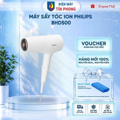 Máy sấy tóc ion Philips BHD500, công suất 2100W - Bảo Hành 24 Tháng