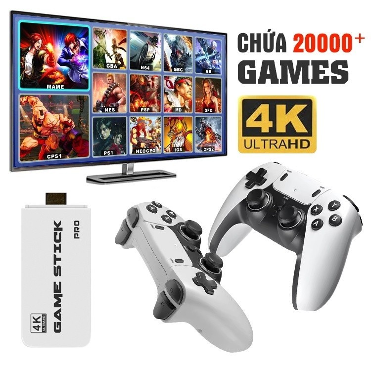 Máy Chơi Game Stick M15 Mini PS1 TV Gia Đình Máy Chơi Game Không Dây HDMI HD 4K Game Stick 20.000 Tr