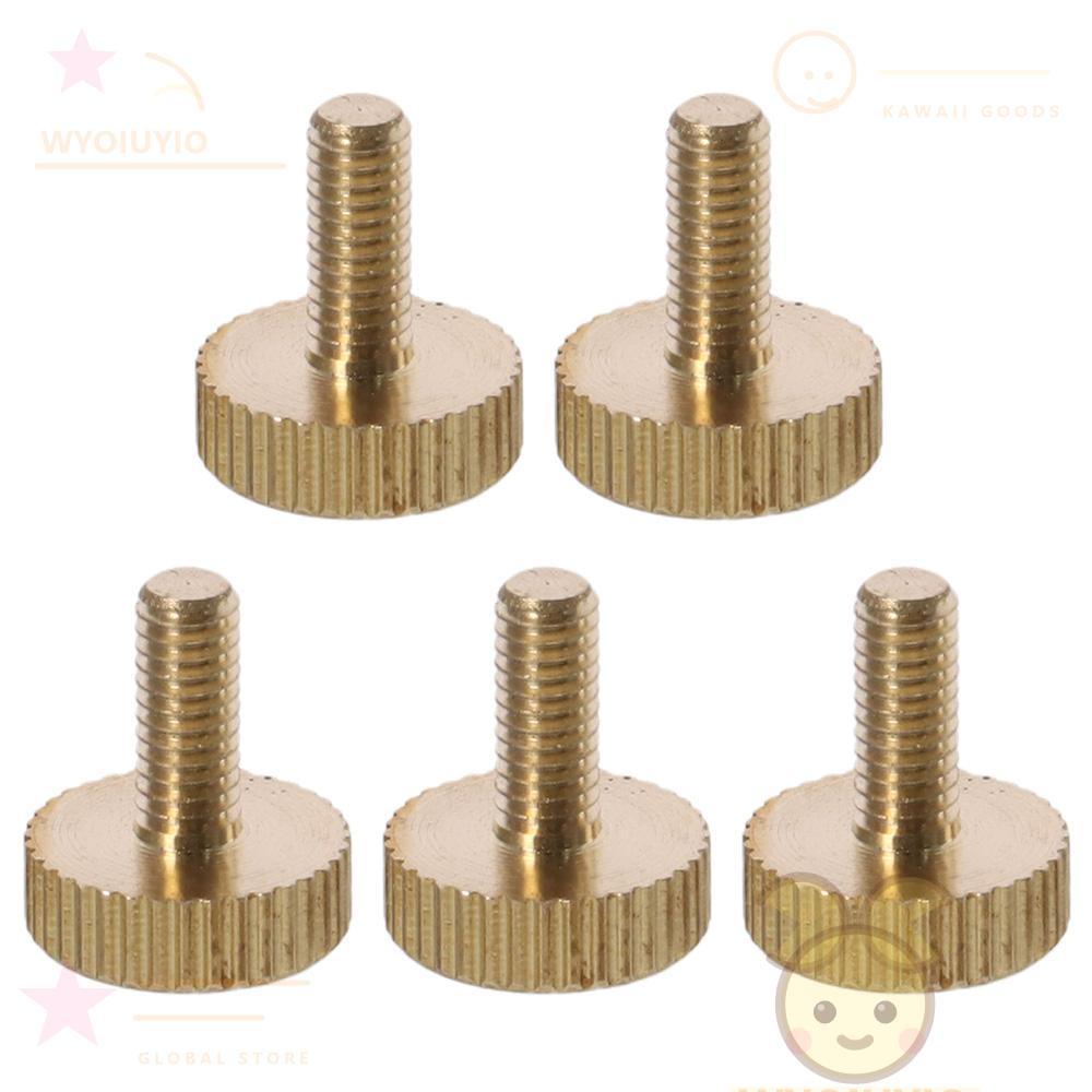 WYOIUYIO 5 Đầu phẳng, Vít ngón tay cái có khía bằng đồng M4x 6-14mm, Vít máy Vít nâng tay