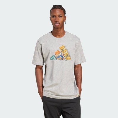 adidas Phong cách sống Áo Thun Graphic Trượt Ván Doodle Hunt Nam Xám JM6498