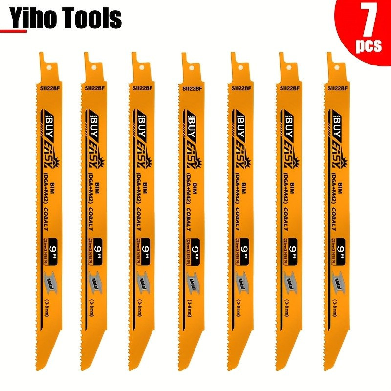 Lưỡi cưa chuyển động BIM M42 Cobalt 9 inch, lưỡi sabre hai kim loại cắt kim loại, sắc bén bền bỉ cho