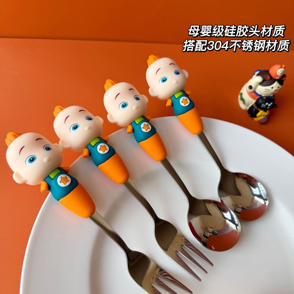New Product#[Official Website]Baby jojo Children's Tableware Spoon and Fork Set for Baby's Independe