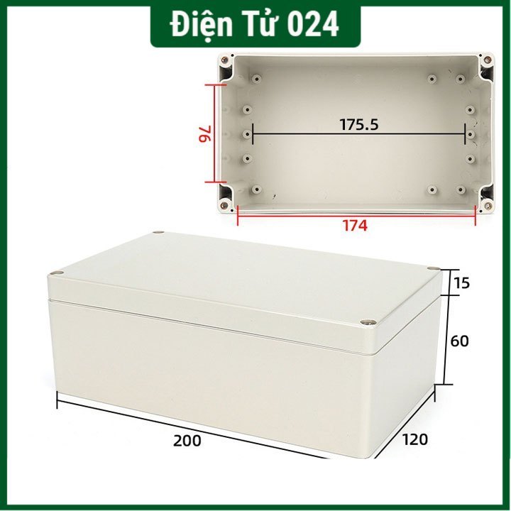 Hộp Nhựa 200x120x75mm - Chống nước KT