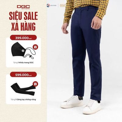 Quần Kaki nam không ly thời trang DGC dáng xuông Regular Fit - SQKBB02M