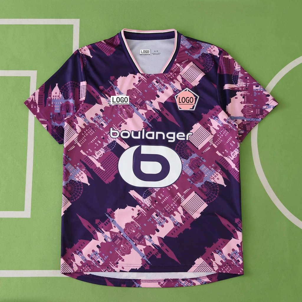 25-26 Mùa trò chơi Lille OSC (Lille OSC) Sân khách Phiên bản người hâm mộ Áo tập thể thao Jersey