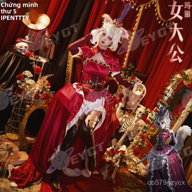 Full set Cosplay Blood Queen Identity V skin Nữ đại công trang phục game hiếm