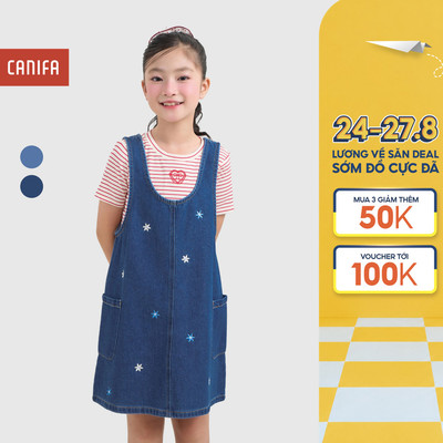 Váy liền bé gái cotton CANIFA 1DS26C007