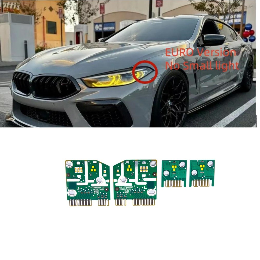 Premium-Dành Cho Xe BMW M8 G15 G16 G14 8 Series CSL Vàng DRL LED Đỏ Hổ Phách Đèn Chạy Ban Ngày Bảng 