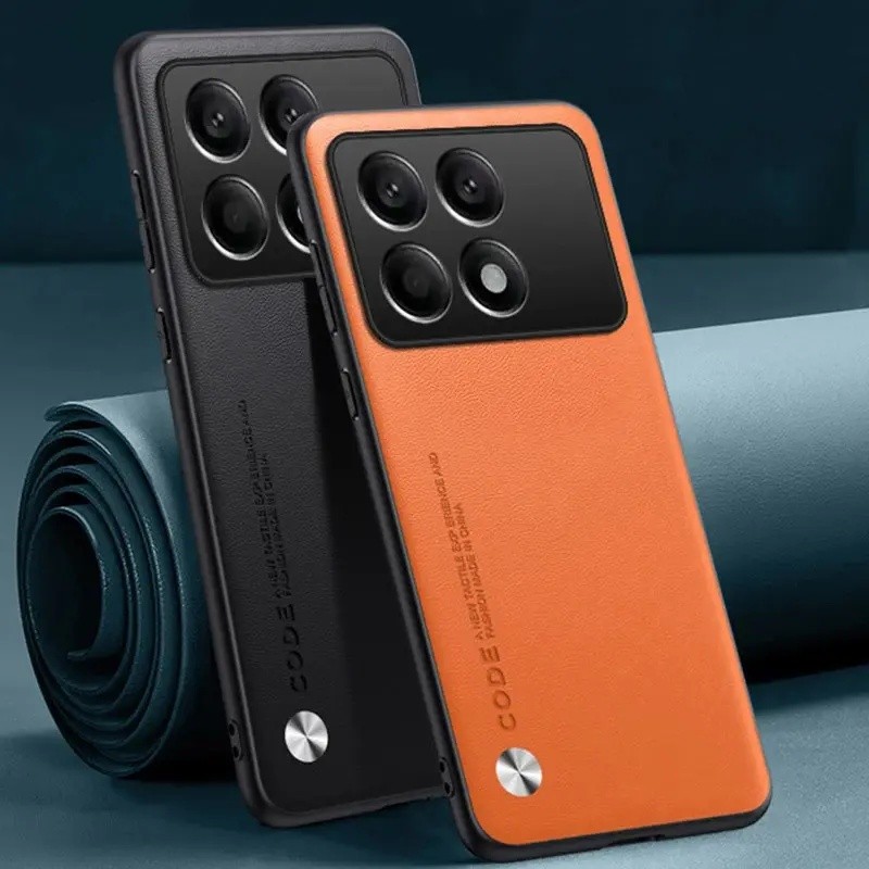 Ốp Da PU Sang Trọng Cho Xiaomi Poco F6 Pro 5G Ốp Lưng Silicon Mờ Bảo Vệ Toàn Diện Ốp lưng Cho Poco F