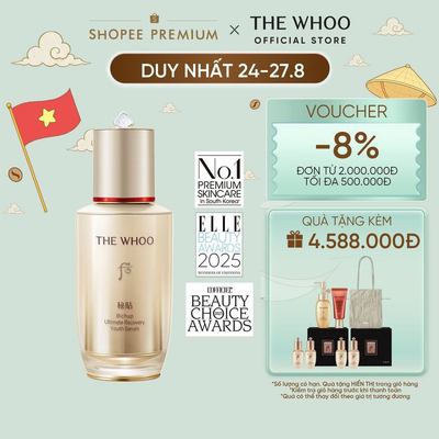 [THE WHOO OFFICIAL] Tinh chất tự sinh chống lão hóa thế hệ thứ 4 THE WHOO Bichup Ultimate Recovery Youth Serum 50ml