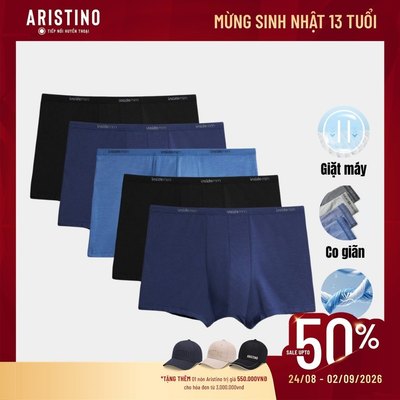 [Combo 5] Quần Lót Nam Boxer Insidemen Modal kháng khuẩn IBX003EDP05