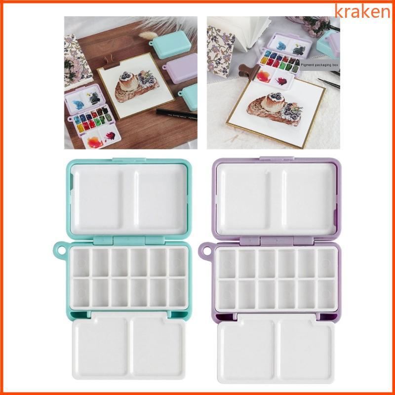 KRA Di Động Màu Nước Sơn Bảng Hộp Sơn Trộn Khay Cho Nghệ Sĩ Sinh Viên Màu Nước Dầu Acrylics Gouaches