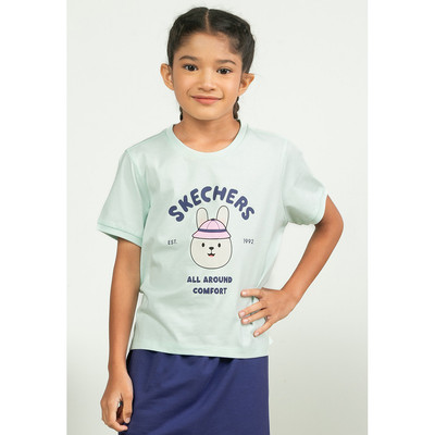Áo Thun Tay Ngắn Bé Gái Skechers Urban Outdoor Short Sleeve Tee - SL425G289-04VJ