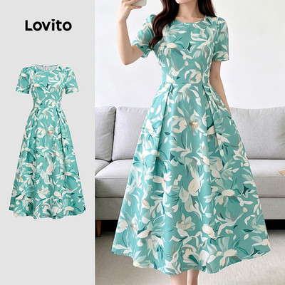 Đầm nữ Lovito xuân hè dây kéo phong cách thường ngày LK6LD352