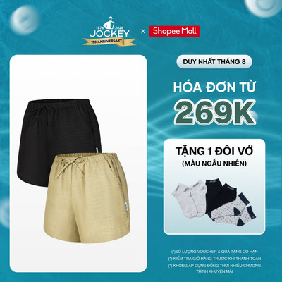 COMBO 2 Quần Short Mặc Nhà Nữ Jockey Chất Liệu Cotton Nhăn Mịn Mát - J4155