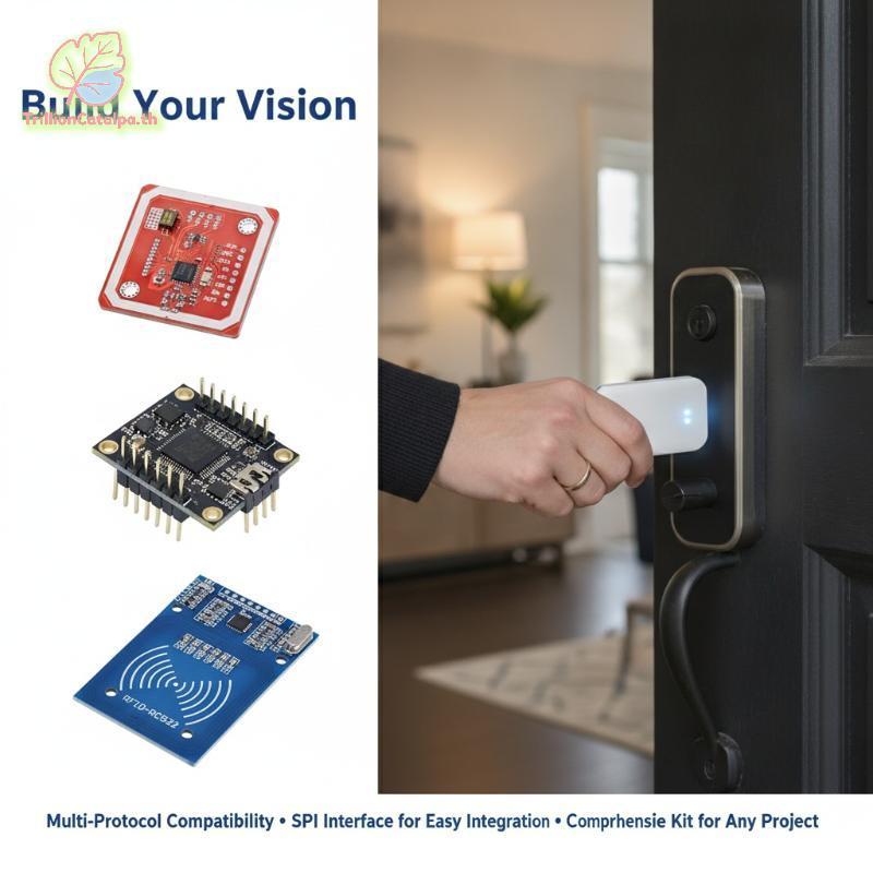 TrillionCapalpa PN532 NFC RFID Đọc Viết Mô-đun Phiên bản CV3 Ăng-ten tích hợp I2C SPI HSUpatible cho