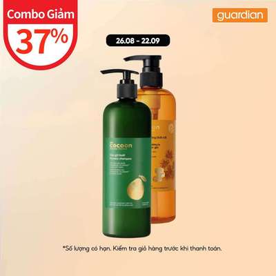 Combo Dầu Gội Bưởi Hỗ Trợ Giảm Gãy Rụng Cocoon Pomelo Shampoo 500ml & Gel Tắm Đường Thốt Nốt An Giang Cocoon 500ml