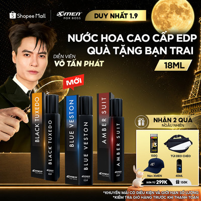 [MỚI] Nước Hoa Nam Cao Cấp XMen for Boss EDP chai 9ml, Hương Thơm Lịch Lãm, Lưu Hương 48H