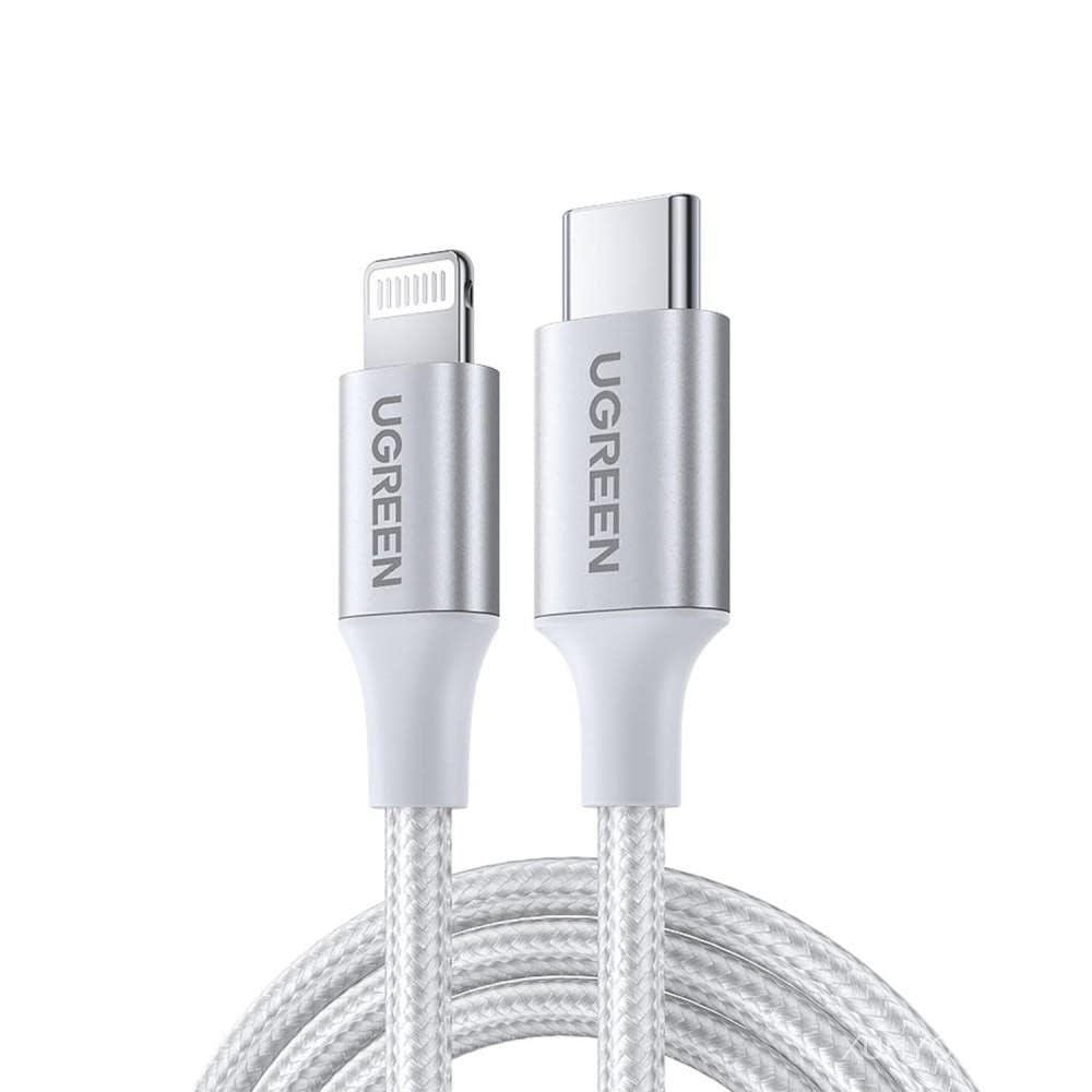 UGREEN USB-C Lightning Cable, MFi Certified, PD Compatible, 3.3 ft (1 m), Rapid Charging, Lightning 