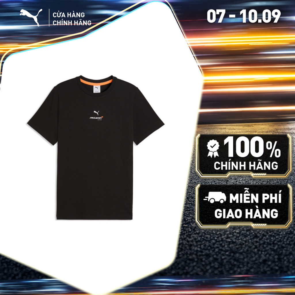 Áo Thun Thể Thao PUMA Nam McLaren Small Logo Tee Black Màu Đen