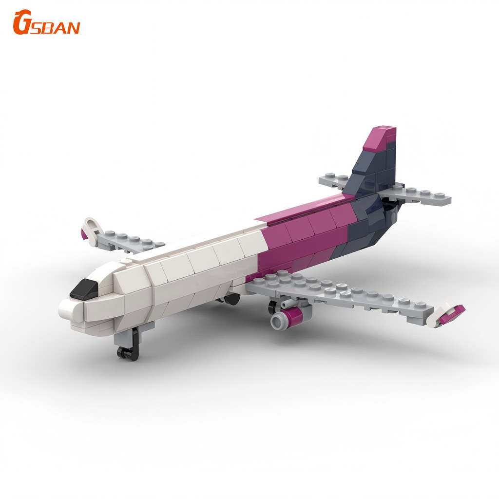 Khối xây dựng máy bay Wizz Air A321neo 192 chiếc Khối xây dựng trẻ em Quà tặng đồ chơi MOC ‐248991