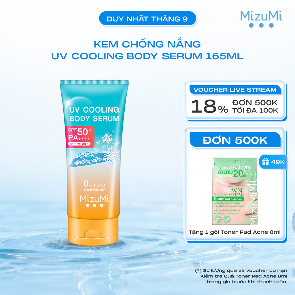 Kem chống nắng MizuMi UV Cooling Body Serum 165ml