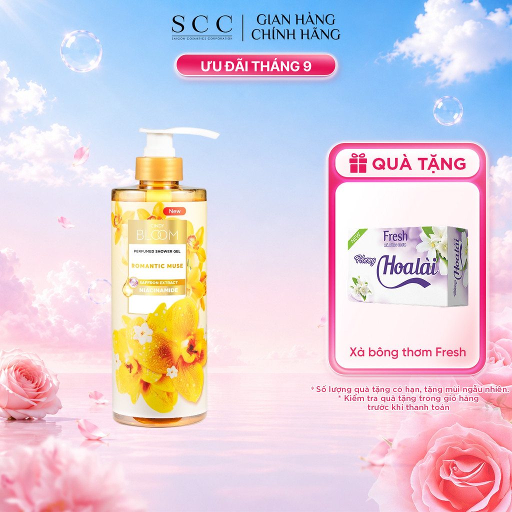Sữa Tắm Nước Hoa CINDY BLOOM Romantic Muse Hương Quyến Rũ Lãng Mạn 640g/chai