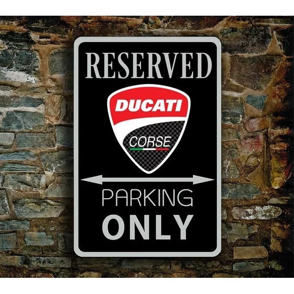 Ducati Bãi đậu xe chỉ ký hiệu Garage Sign Quà tặng Garage Metal 20 * 30cm 7MI9