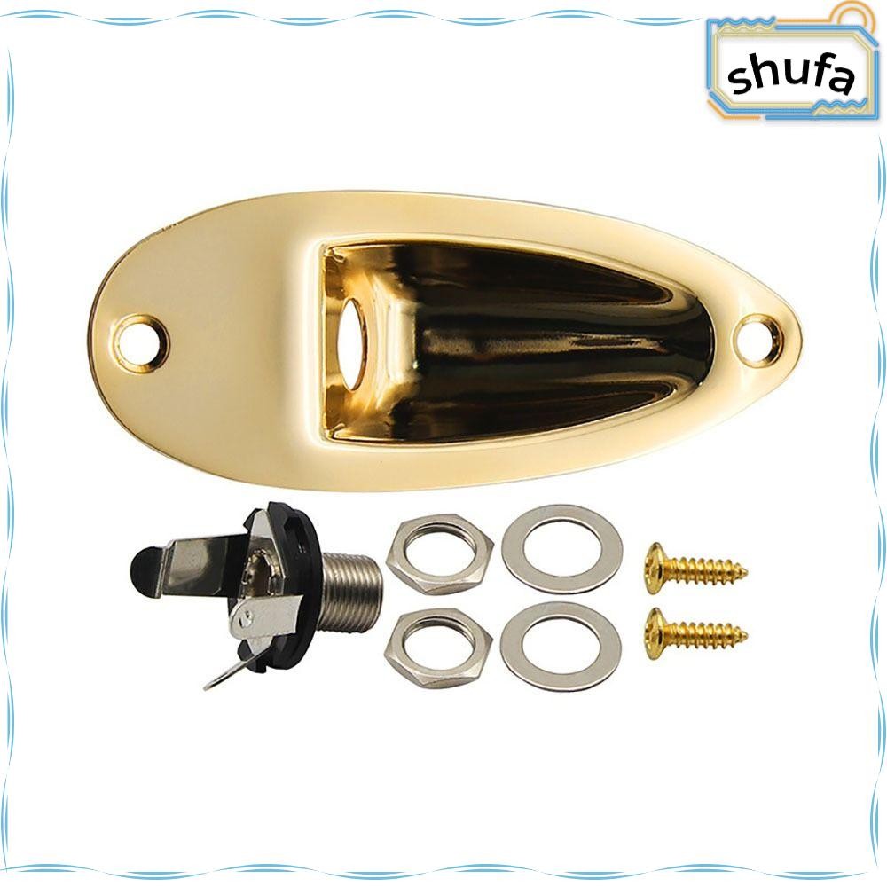 Đĩa Jack Guitar SHUFA, 6.35mm 1 / 4 "Thuyền Hình Guitar Đầu Vào Jack, Jack Kim Loại Ổ Cắm Đàn Guitar