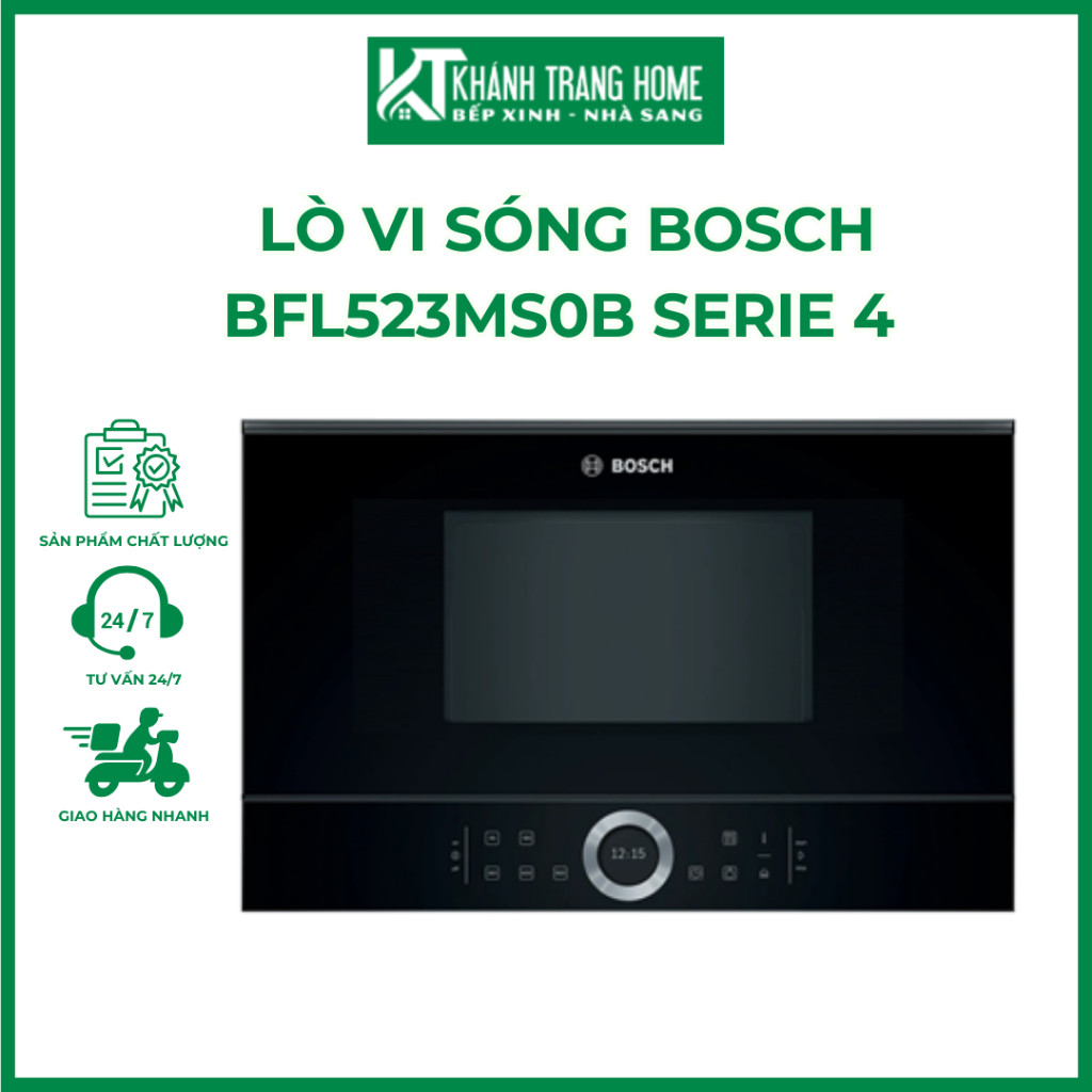 Lò âm tủ vi sóng BOSCH BFL634GB1B SERIE 8 21 LÍT AUTOPILOT 7 xuất xứ chính hãng - Khánh Trang Home 2