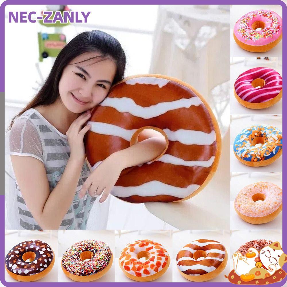 NEC-ZANLY Mô Phỏng Donuts Đệm Nhà Bánh Donuts Gối, Sáng Tạo Siêu Mềm Dễ Thương Gối