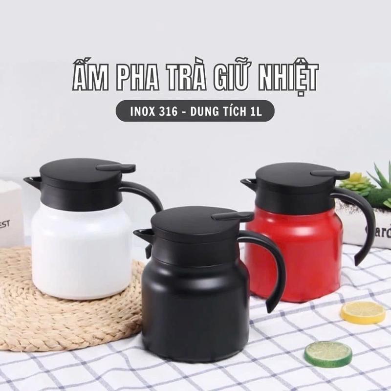 Ấm Pha Trà Giữ Nhiệt Có Lõi Lọc Đủ Màu