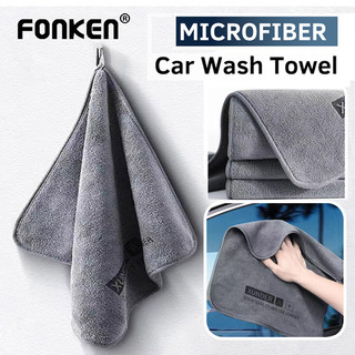 Fonken Khăn Rửa Xe Microfiber Sấy Vải Khăn Cho Ô Tô Tự Động Chăm Sóc Chi Tiết Vải Hấp Thụ Nước Xe Rag Dụng Cụ Vệ Sinh Nhà Cửa