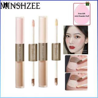 Tattielove ⚡⚡COD MINSHZEE Kem bắt sáng dạng lỏng hai đầu, chống nước, dưỡng ẩm, làm sáng tự nhiên