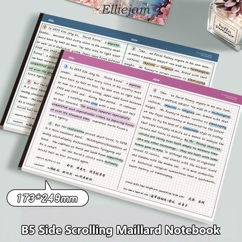 ELLIEJAM 20 Tờ / Sách B5 Notebook, Notepad có thể xé ngang, Đơn giản B5 Legal Pad Văn phòng trường h