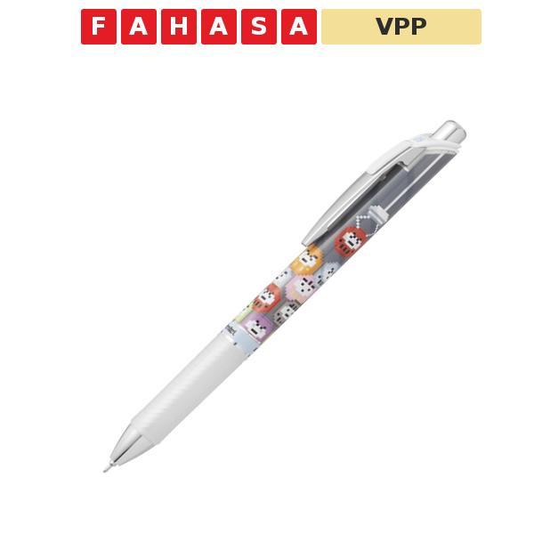 Bút Gel EnerGel Kawaii Pixel Art 0.5 mm - Pentel BLN75KW40-C - Daruma - Mực Xanh