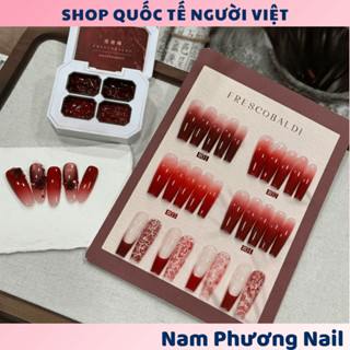  Gel dặm đặc Frescobaldi 4 ô tone đỏ trang trí móng Giáng sinh năm mới 🌸 Nam Phương Nail 🌸 