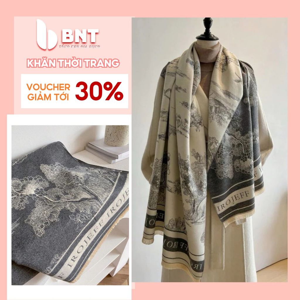 Khăn choàng cổ dạ len cao cấp hai mặt sang trọng phong cách mẫu mới 2025 | BigBuy360 - bigbuy360.vn