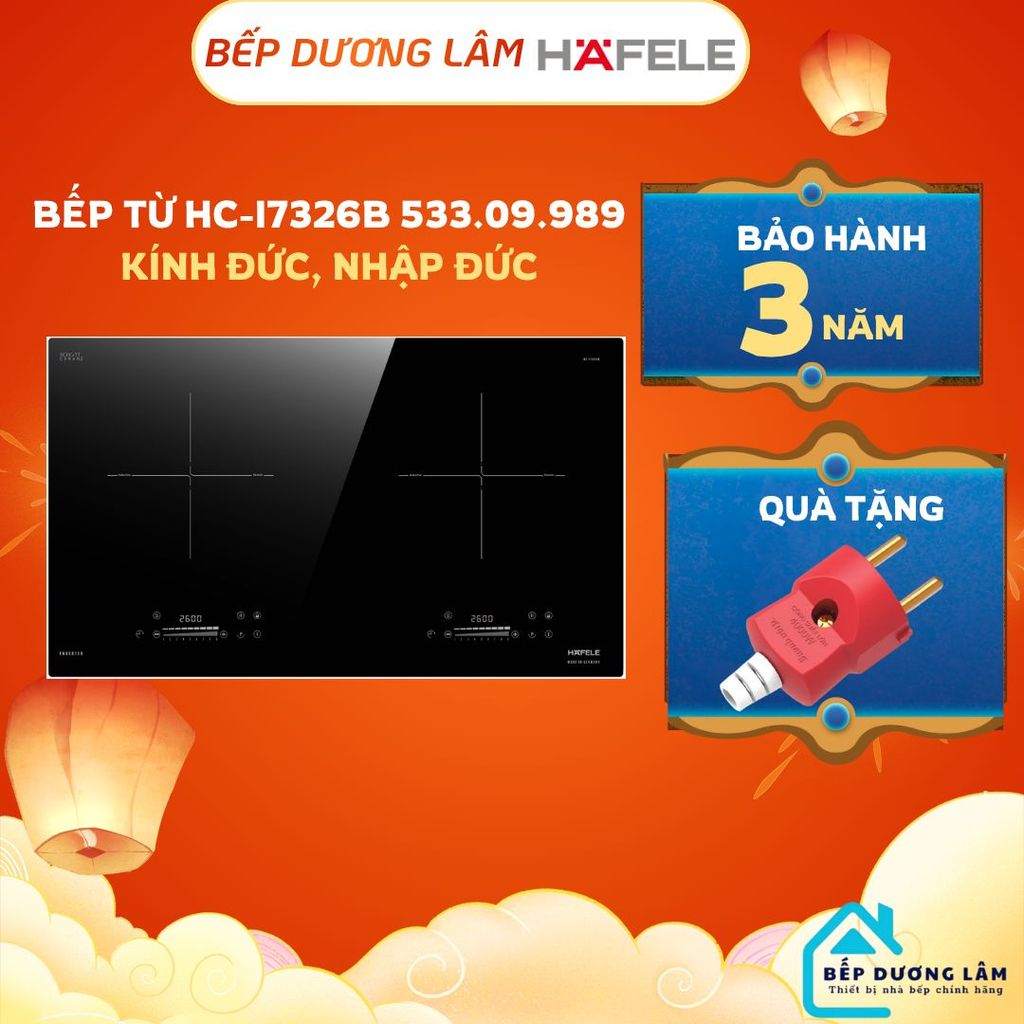 Bếp từ 2 vùng nấu Inverter nhập khẩu Đức Hafele HC-I7326B | 533.09.989|Bảo hành chính hãng