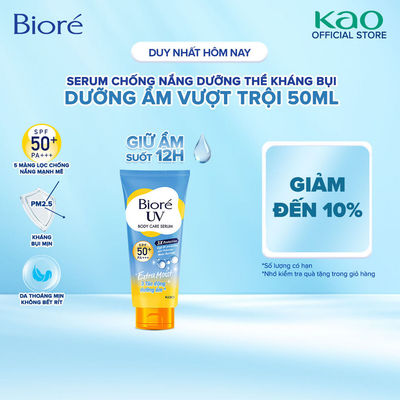 [Phiên Bản Cải Tiến] Serum Biore Chống Nắng Dưỡng Thể Kháng Bụi - Dưỡng Ẩm Vượt Trội 50ml